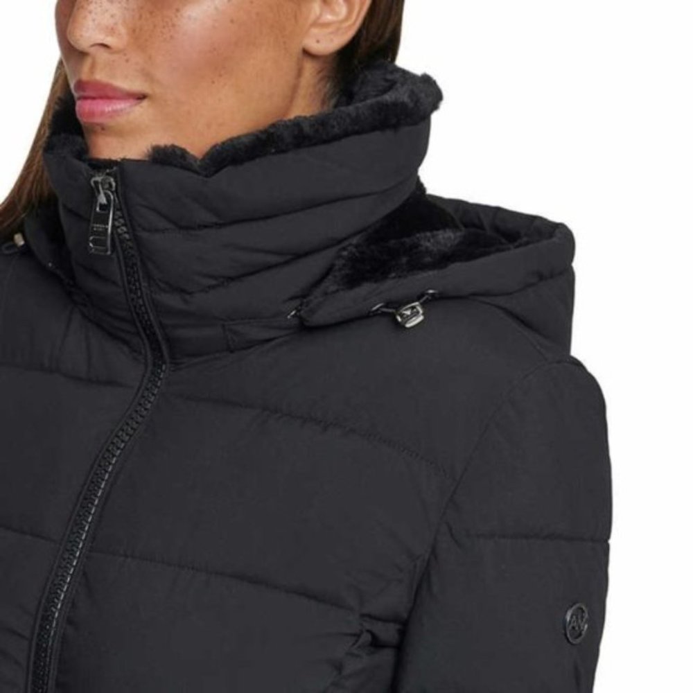 Andrew Marc Women's Long Stretch Parka Jacket - Picture 4 of 7